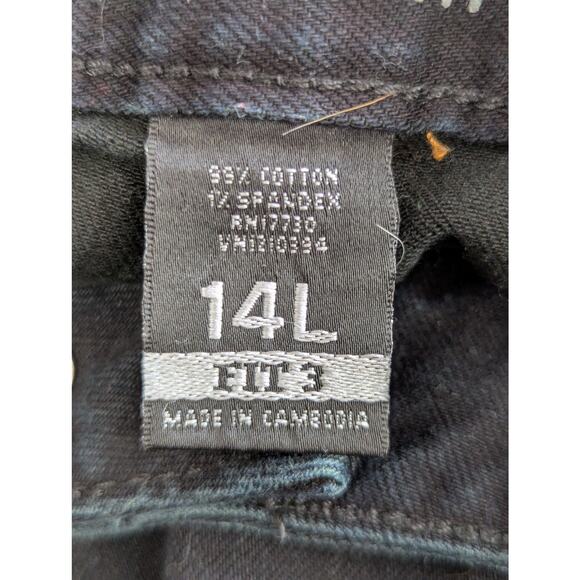 MOSSIMO! DEEP, SATURATED BLACK SKINNY PREMIUM DENIM 5 POCKET JEANS, PANTS! SZ 14 - Picture 9 of 11